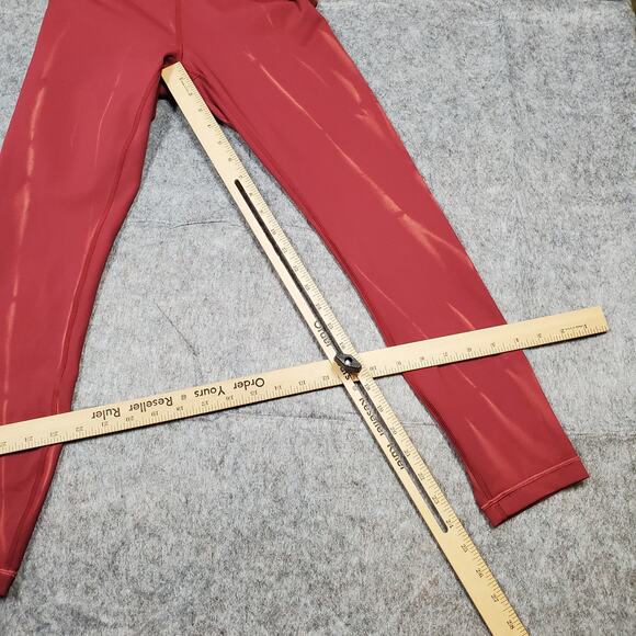 Lululemon Leggings Womens 6 Wunder Train High Rise 25" Sun Bleached Wash Merlot - Picture 4 of 9